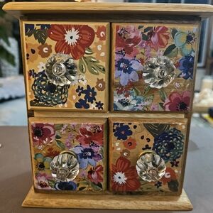 The Pioneer Woman Floral Wooden Drawer Organizer